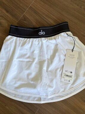 Alo Match Point Tennis Skirt in white